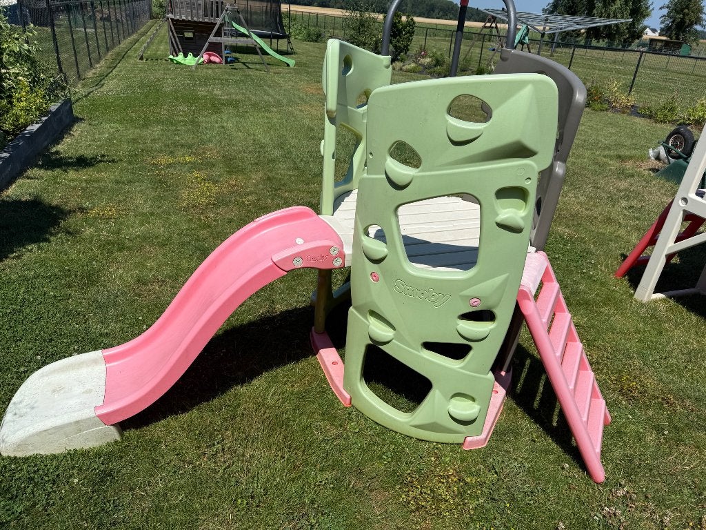 Smoby speeltuig met glijbaan, Ophalen, Gebruikt, Klimwand