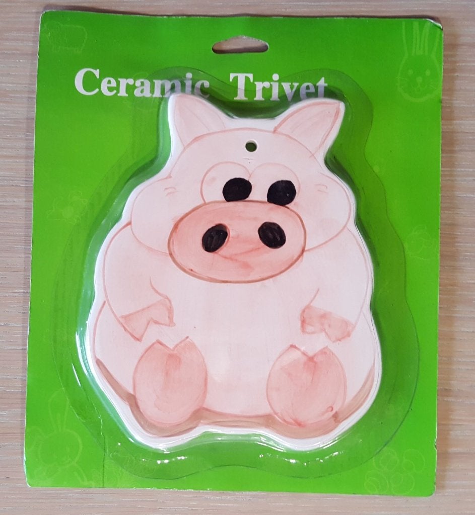 Dessous-de-plat Céramique Animal Cochon - Vintage 90s Sample, Neuf, Multicolore, Enlèvement ou Envoi, Dessous de plat