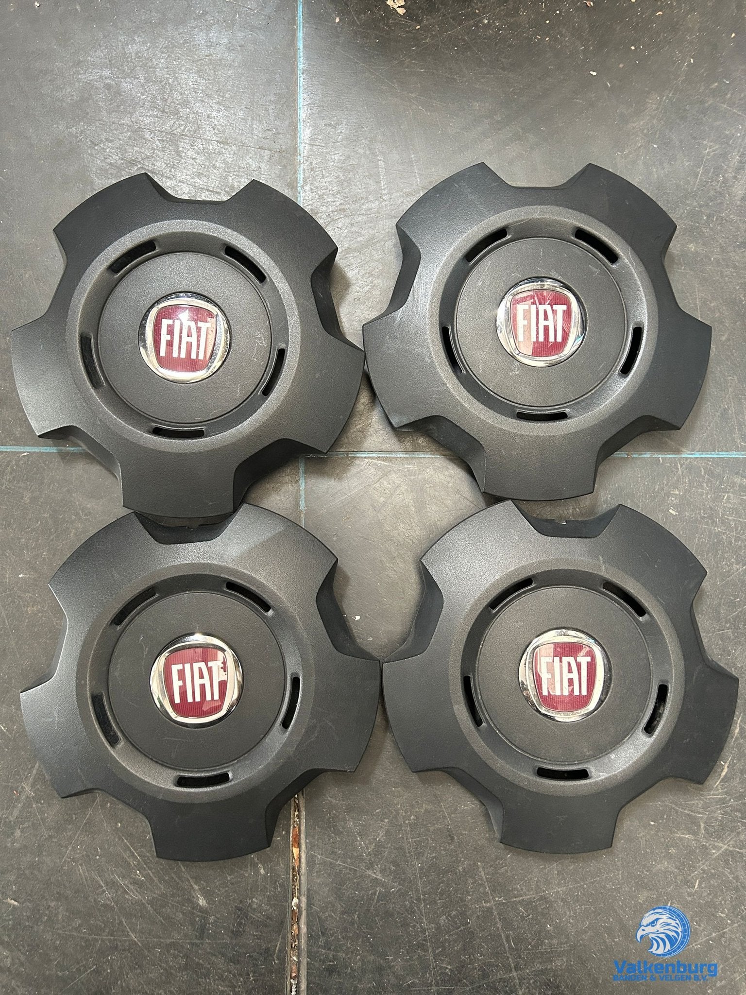 ORIGINELE Fiat Talento naafkap naafdop wieldop set zwart chr, -, -, Utilisé, -