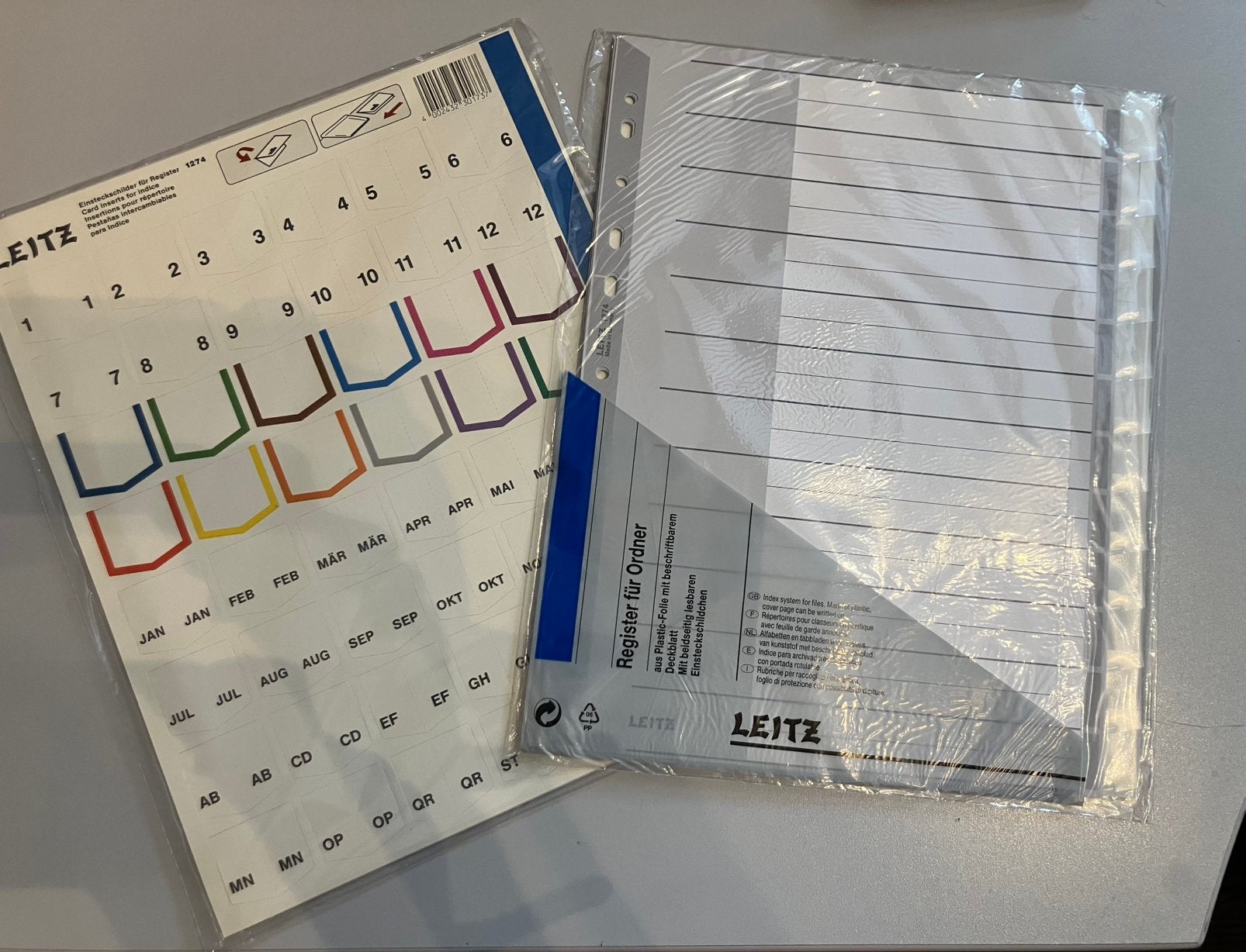 Lot de 2 jeux d'intercalaires A4 Maxi LEITZ NEUFS, Enlèvement ou Envoi, Neuf