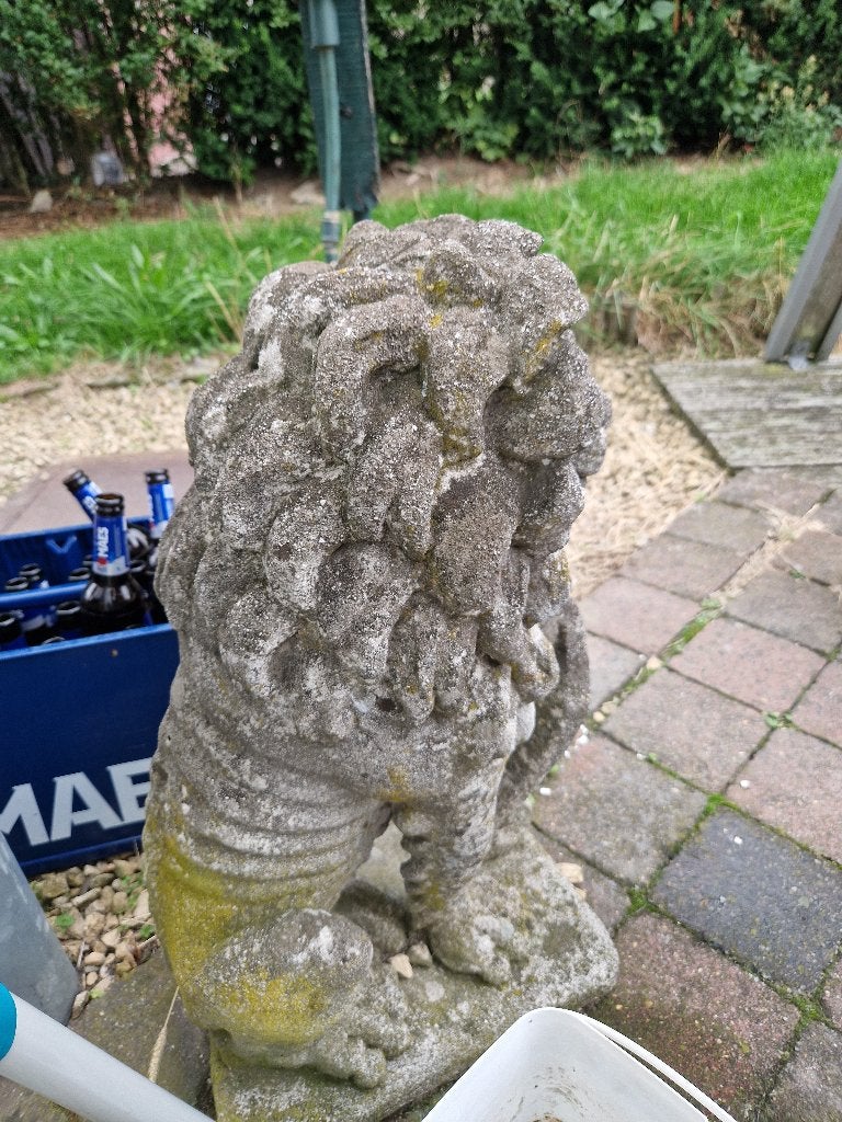 Stenen leeuwen, Ophalen, Gebruikt, Steen, Dierenbeeld