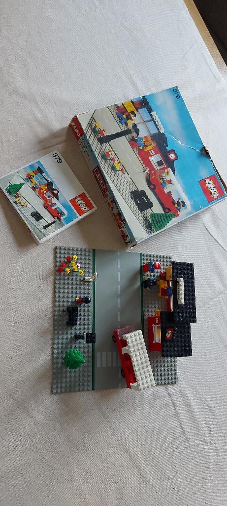 Lego vintage busstation met instructie en doos, Gebruikt, Overige thema's, Lego, Ophalen of Verzenden