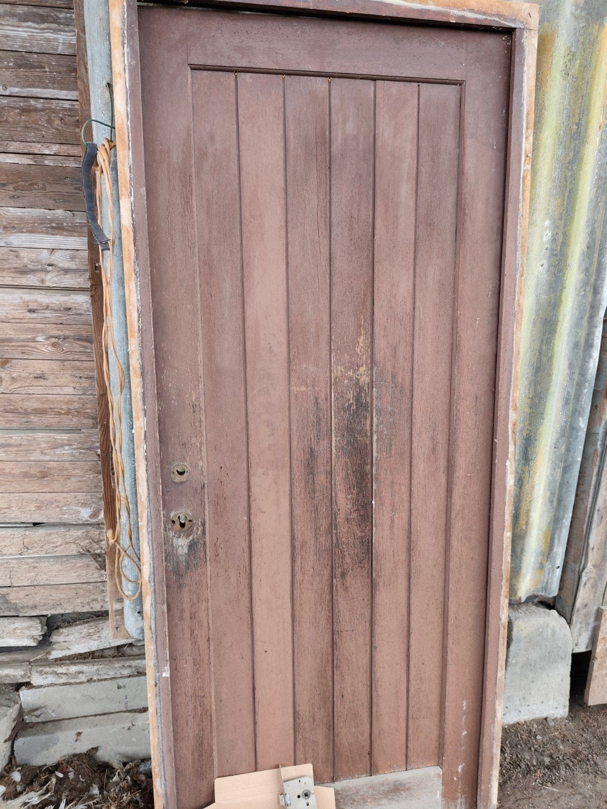 Porte en bois plein meranti.haut 206cm larg 91,5cm., Bricolage & Construction, Enlèvement, Bois