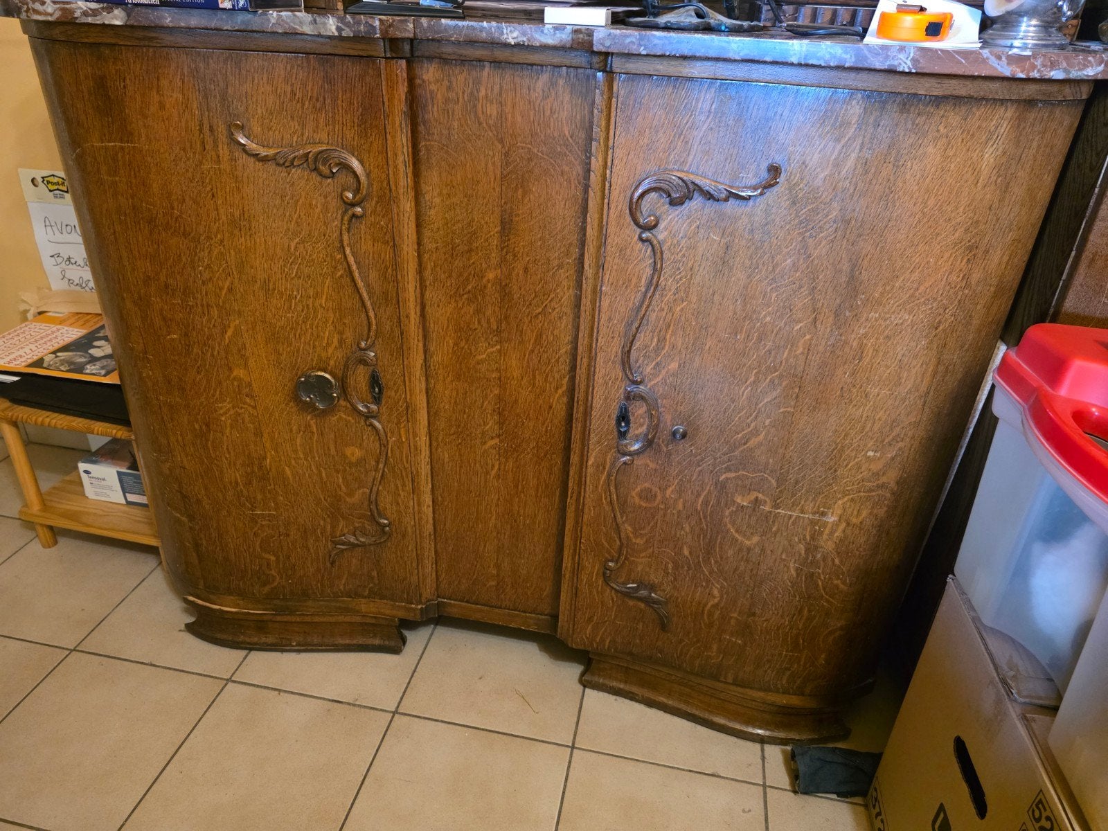 Eiken dressoir, Ophalen, Gebruikt, 50 tot 75 cm, 100 tot 150 cm