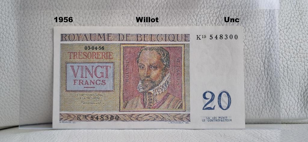 20 francs 1956 - Billet Unc - Billet de tête, Envoi, Billets en vrac