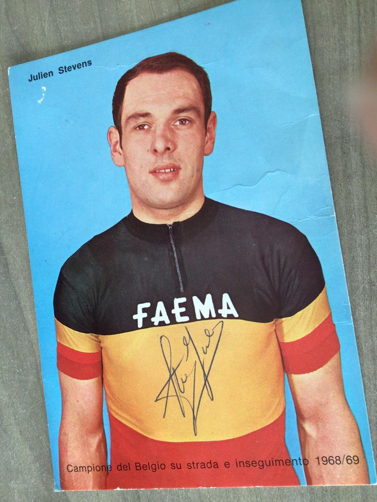 Wielerkaart bk 1969 team faema julien stevens signe, Envoi, Comme neuf