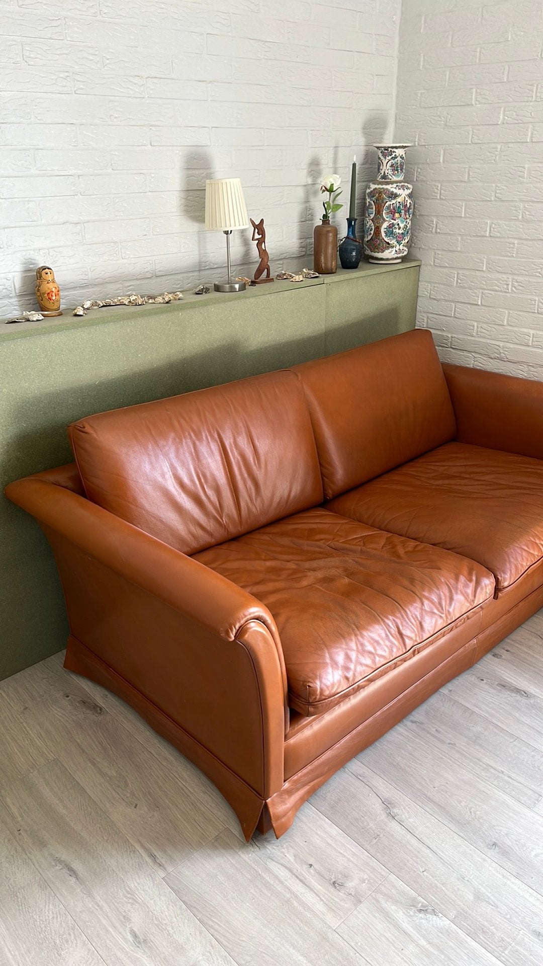 Lederen zetel cognac, Enlèvement, Utilisé