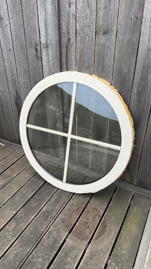 2 ronde aluminium ramen, Doe-het-zelf en Bouw, Ophalen, Gevelraam of Ruit, 80 tot 120 cm, 80 tot 120 cm