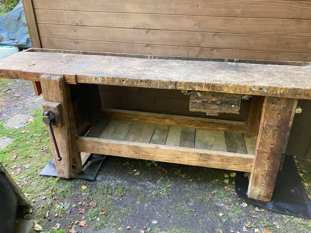zelfgemaakte werktafel 150 j oud, Enlèvement