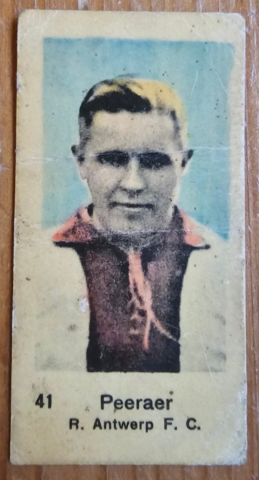 1930s #41 Peeraer (pre panini) R Antwerp FC Chromo Voetbal, Ophalen of Verzenden, Zo goed als nieuw, Plaatje