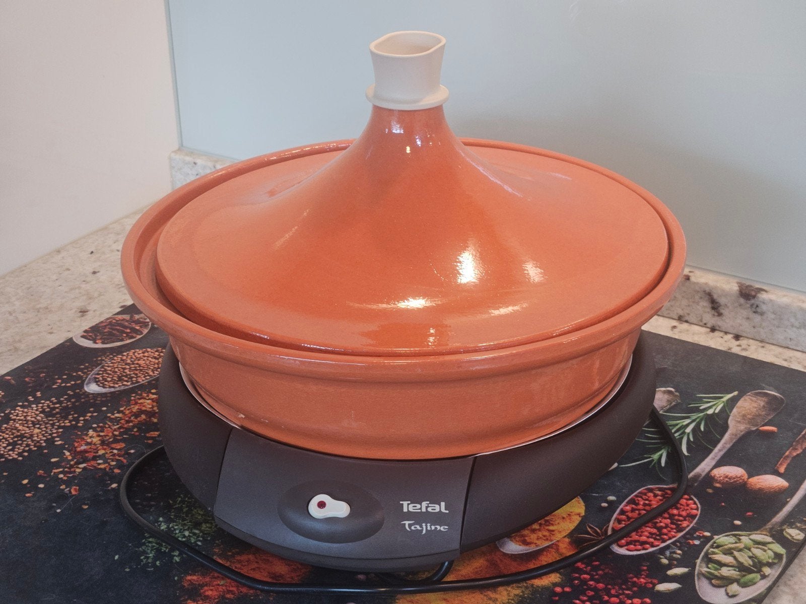 Elektrische Tajine in terracotta Tefal, Huis en Inrichting, Keuken | Potten en Pannen, Ophalen, Overige materialen, Tefal, Met deksel