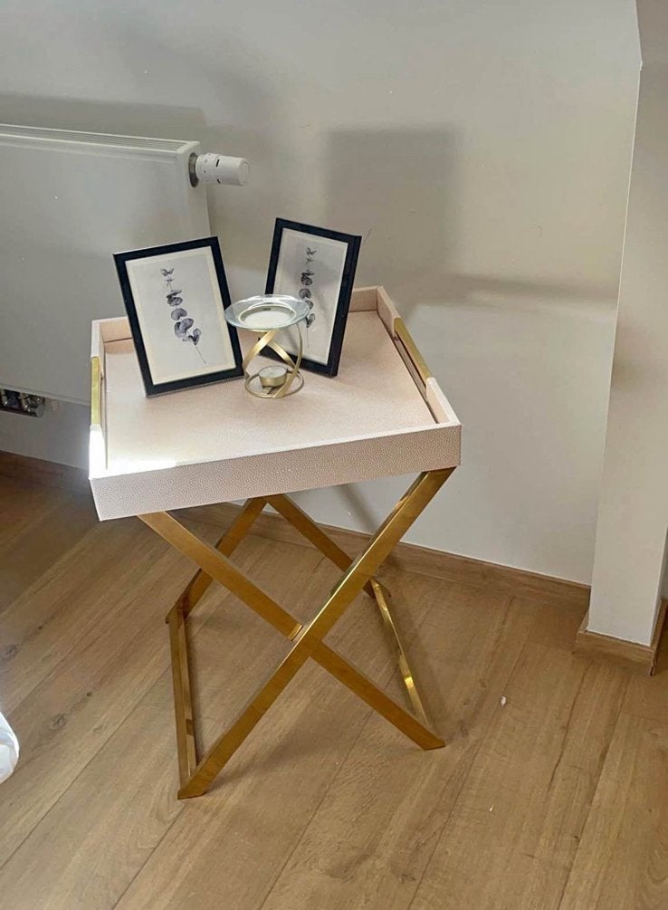 Bijzettafel, Huis en Inrichting, Ophalen, Zo goed als nieuw, Vierkant