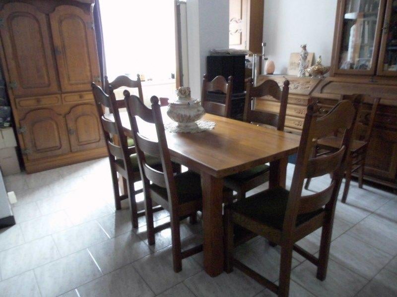Table + 6 chaises de salle a manger, chêne  massif 170x82 cm, Maison & Meubles, Salles à manger complètes, Enlèvement, Comme neuf