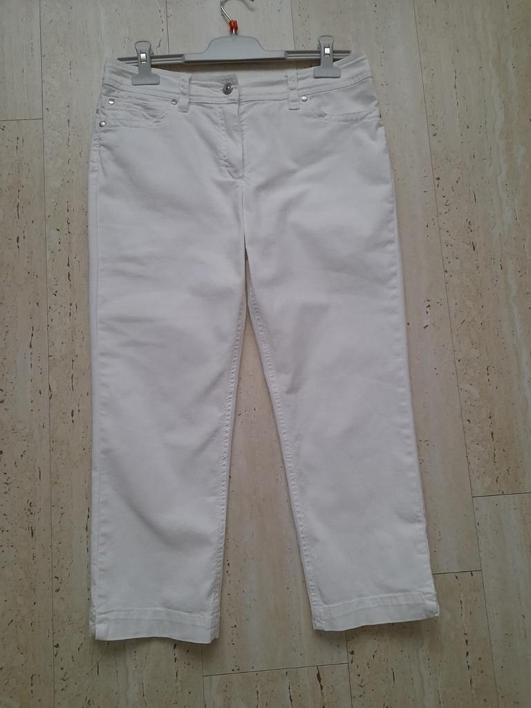 Witte 7/8 broek 40, Ophalen, Zo goed als nieuw, Wit