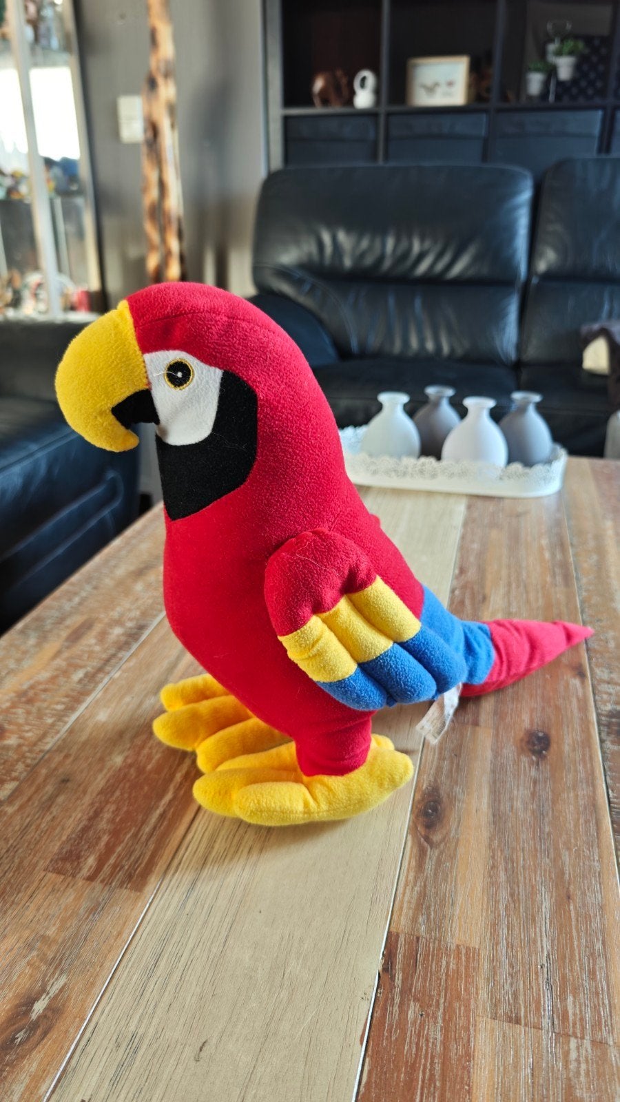 Grande peluche perroquet, Enlèvement ou Envoi, Rouge, Moyen (20 à 80 cm), Utilisé
