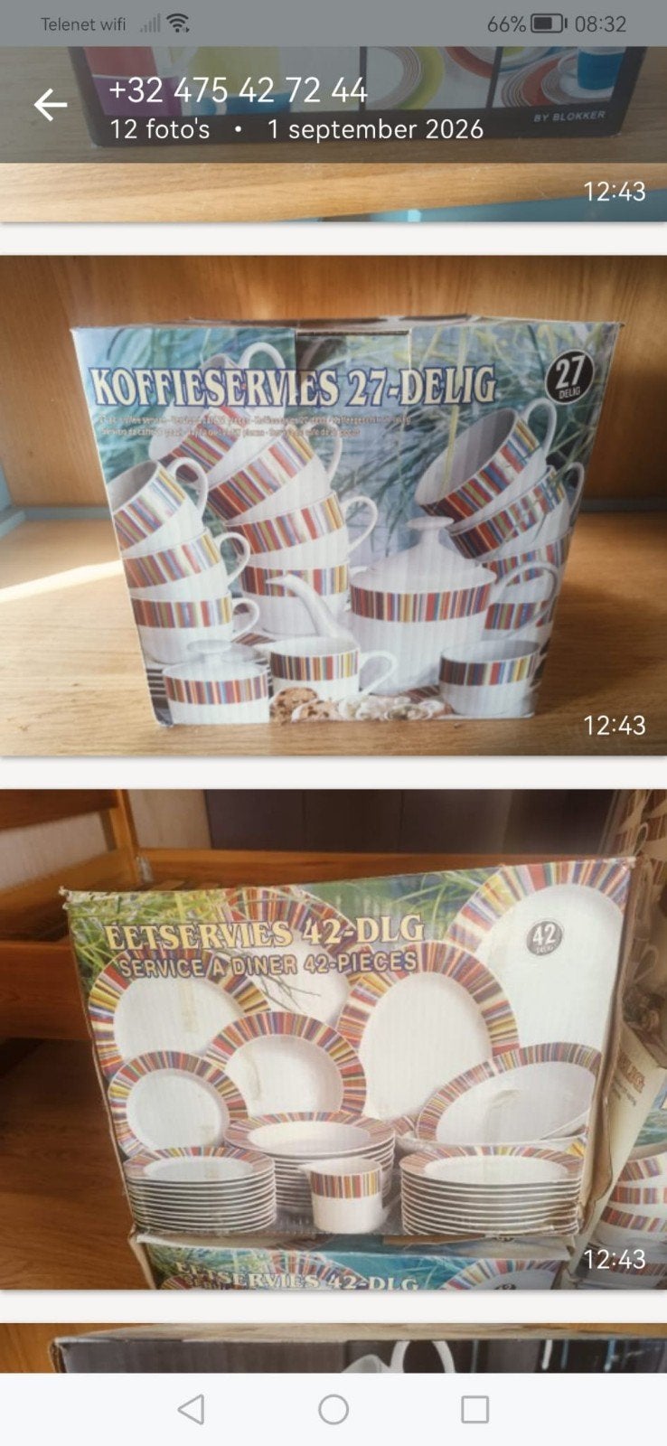 diverse serviezen, meerdere dozen van elk., Ophalen