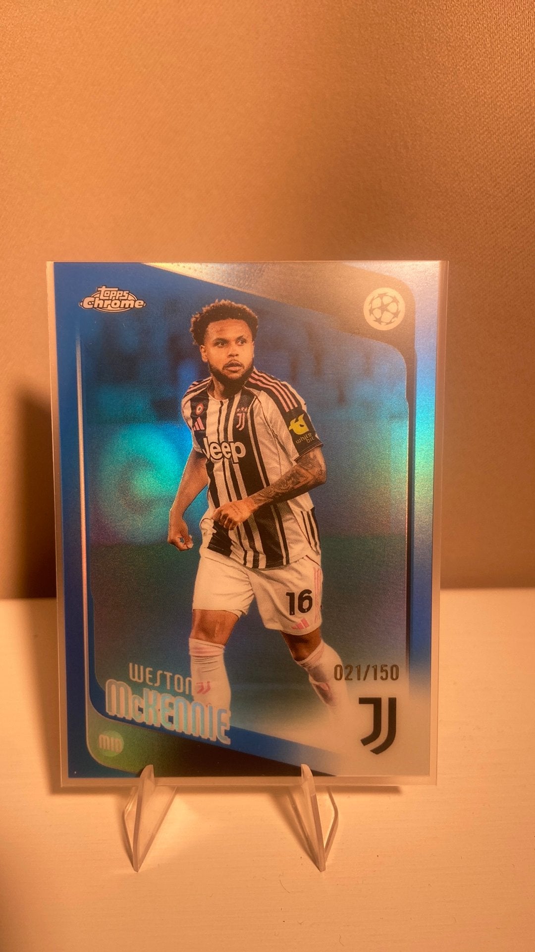 Topps chrome UCC Weston Mckennie 21/150, Verzenden, Nieuw, Losse kaart, Foil