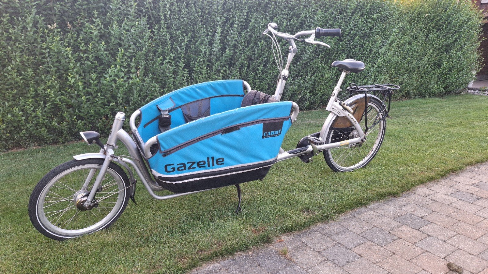 Bakfiets gazelle cabby, Fietsen en Brommers, Fietsen | Bakfietsen, Ophalen, Gebruikt, 3 kinderen, Huif