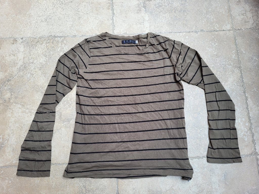 Stoere streepjes longsleeve mt 158-164, Kinderen en Baby's, Gebruikt, JBC, Ophalen of Verzenden, Shirt of Longsleeve