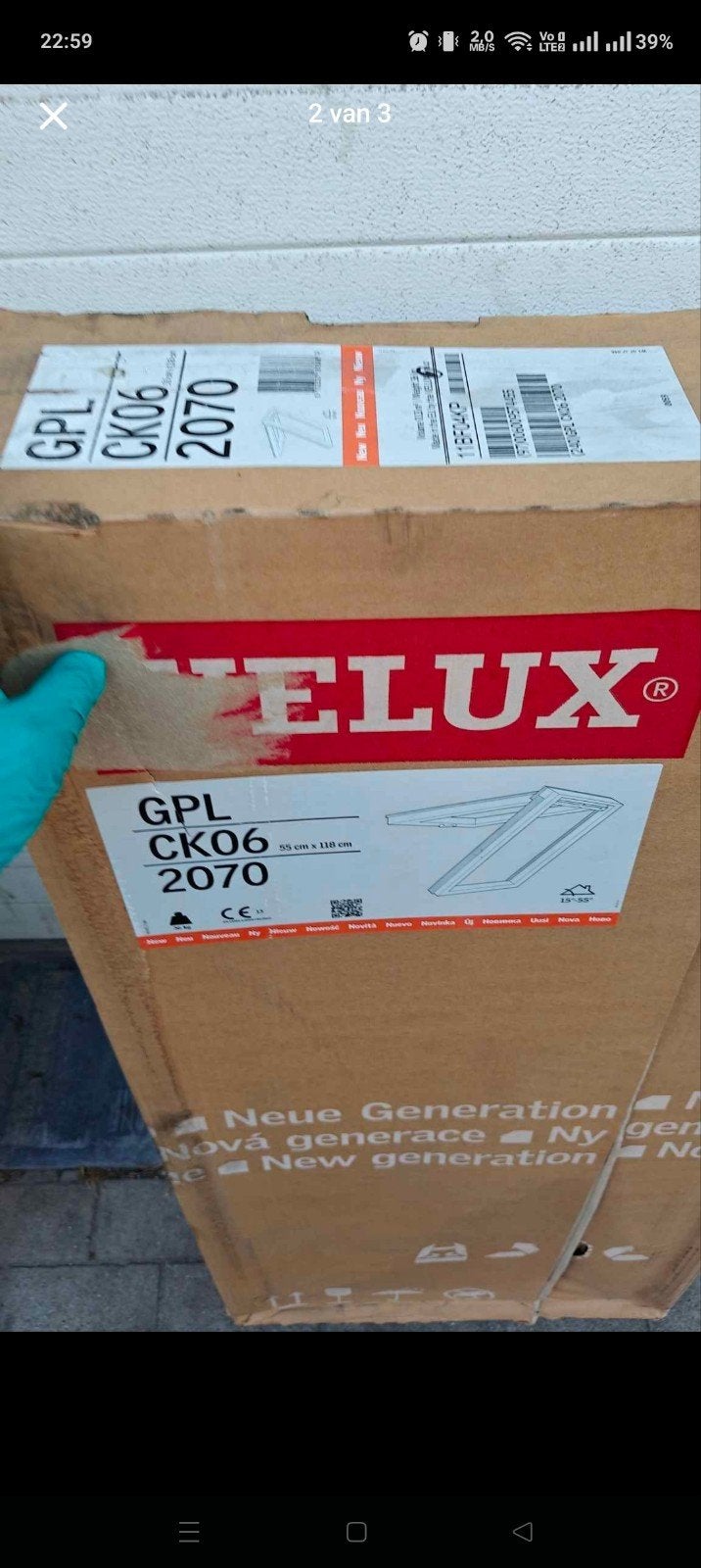 CK06 2070 velux nieuwstaat, Enlèvement