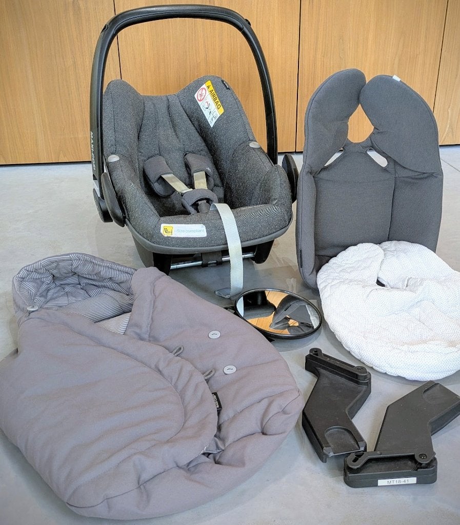 Maxi-Cosi Pebble Plus + Adapter & Autospiegel, Ophalen, 0 t/m 13 kg, Maxi-Cosi, Gebruikt