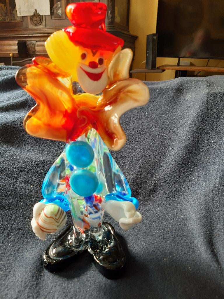 Clown en verre de Murano, Antiek en Kunst, Ophalen