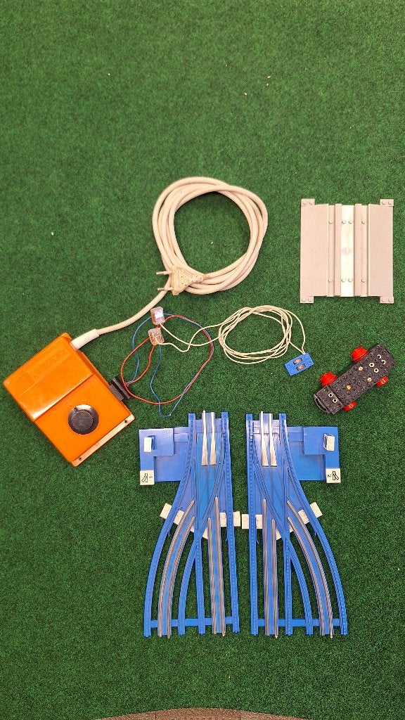 Lego partij 12v trein rails 12 volt treinrails wissels trafo, Enlèvement ou Envoi, Lego