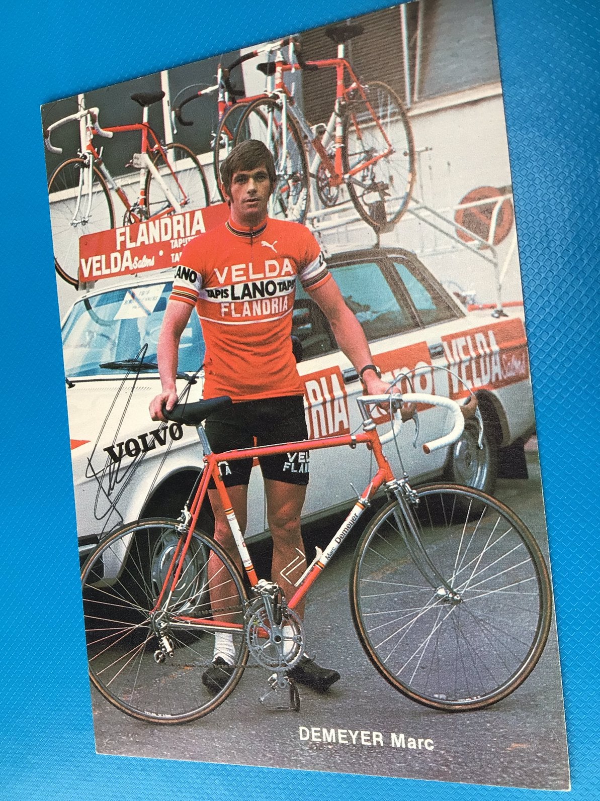 Wielerkaart team flandria marc demeyer signe, Enlèvement ou Envoi, Comme neuf