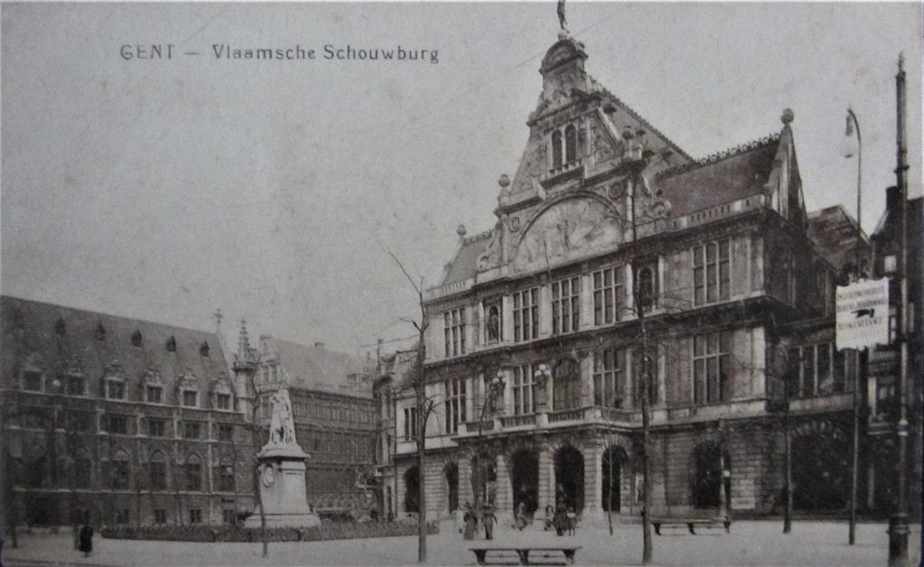 POSTKAART- GENT- DE VLAAMSE SCHOUWBURG, Ophalen of Verzenden, Ongelopen, Oost-Vlaanderen