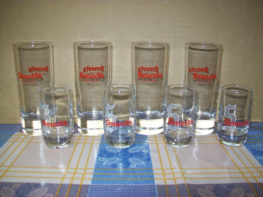 Smeets Jenever Hasselt Glas Glazen Borrelglas Drupke, Enlèvement ou Envoi, Comme neuf, Ustensile