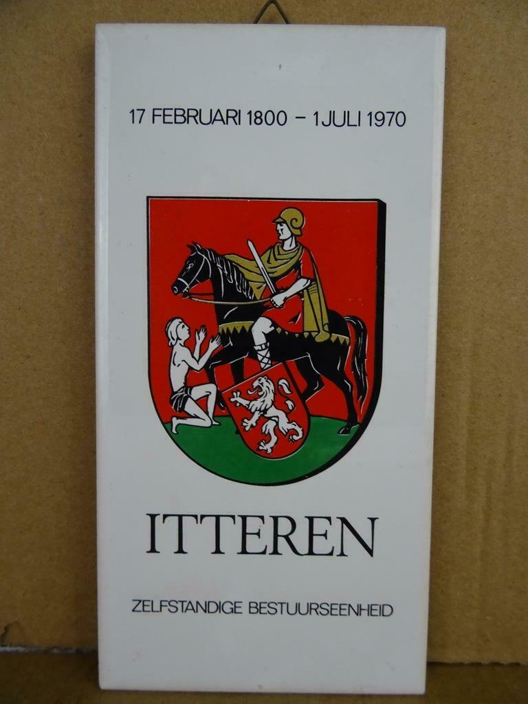 Vintage Mosa tegel Itteren tegel Sint Maarten zeldzaam 1970, Ophalen of Verzenden, Zo goed als nieuw, Overige typen, Christendom | Katholiek
