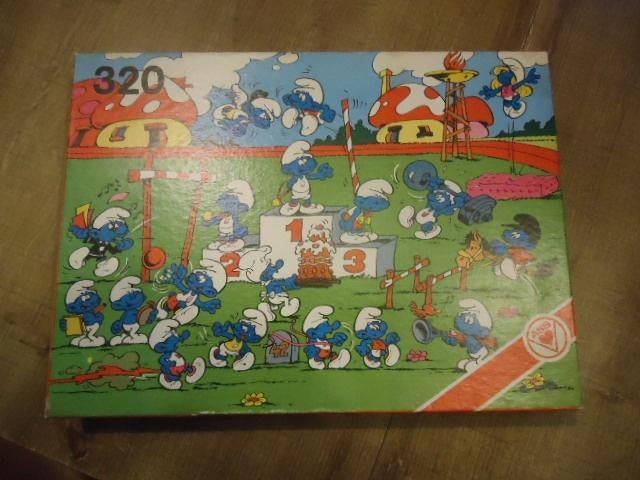 puzzel smurfen 320 stukken, Ophalen of Verzenden, Meer dan 50 stukjes, Zo goed als nieuw, 6 jaar of ouder