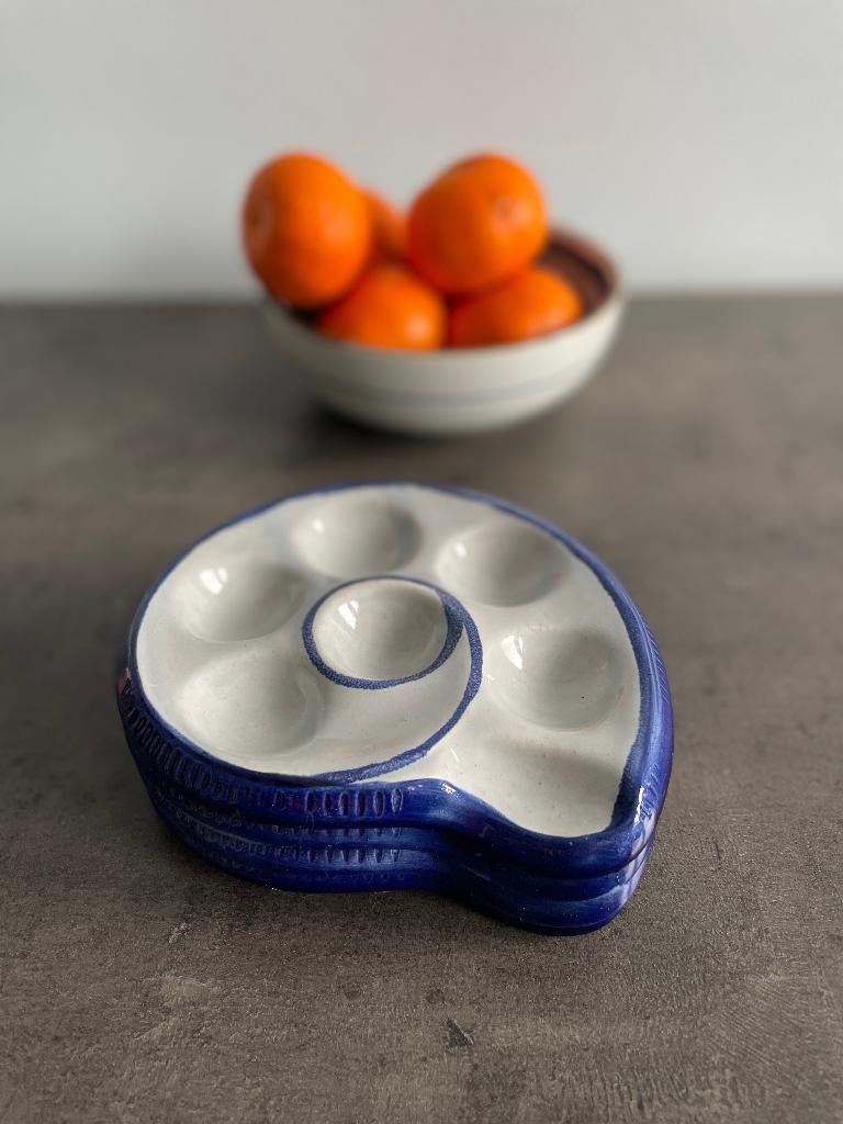 Vintage keramische escargotschalen, Antiek en Kunst, Ophalen