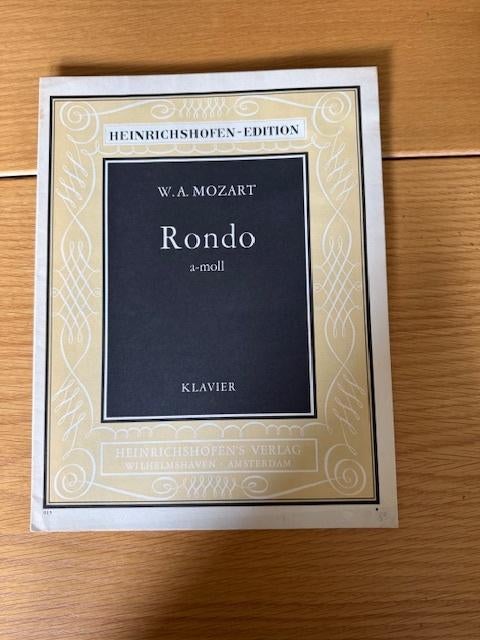 Mozart, Rondo en la mineur, piano, Musique & Instruments, Enlèvement ou Envoi, Artiste ou Compositeur, Classique, Utilisé