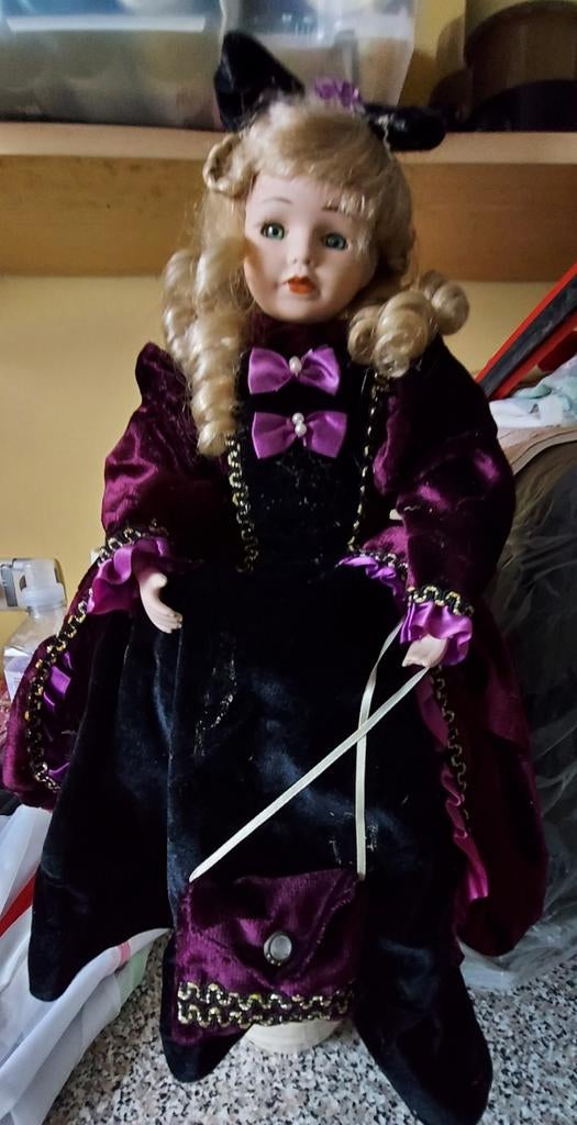 Poupée porcelaine à renover 50cm, Enlèvement ou Envoi, Poupée
