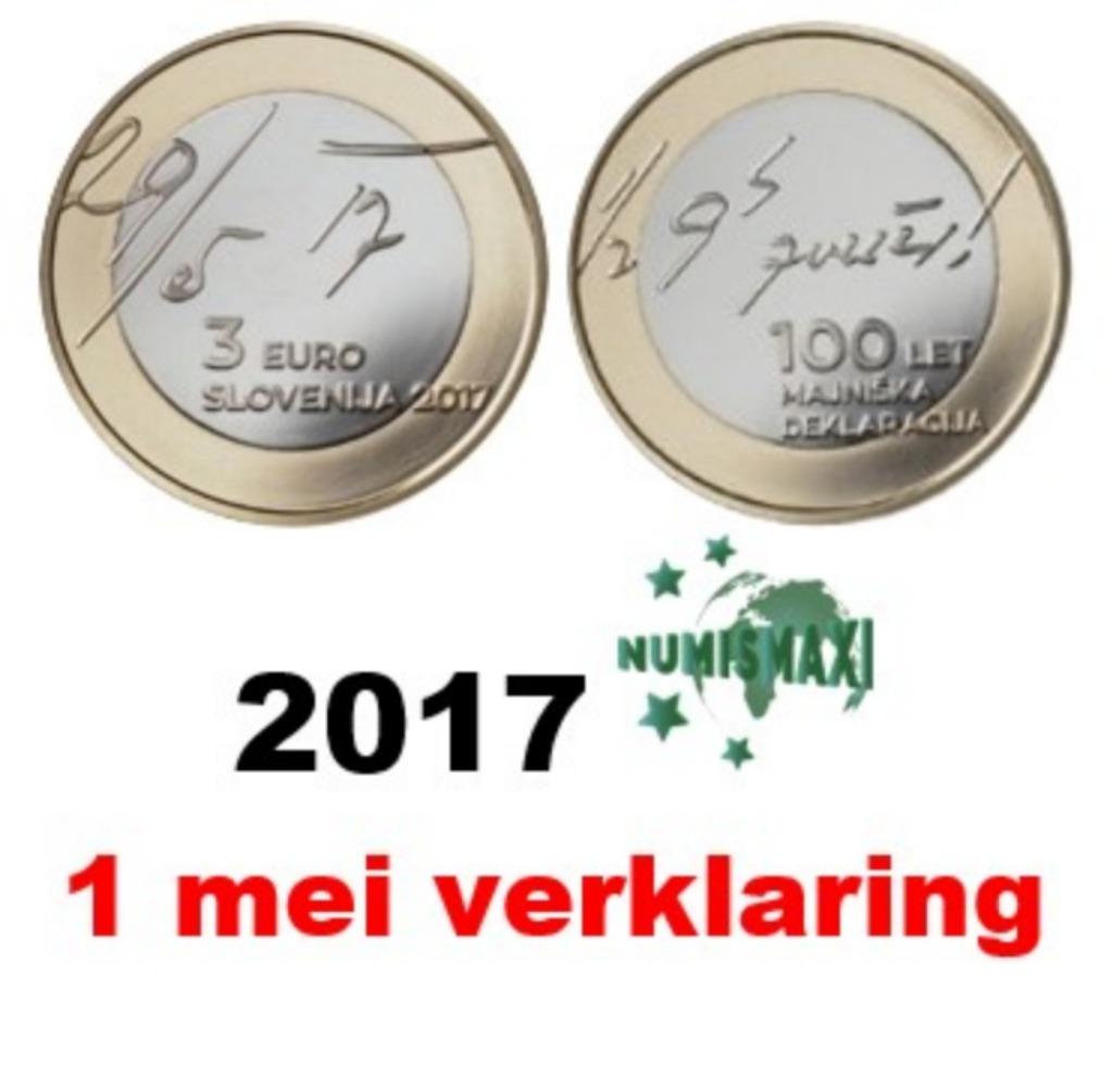 3 euros Slovénie 2017 relevé du 1er mai, Enlèvement ou Envoi, Slovénie