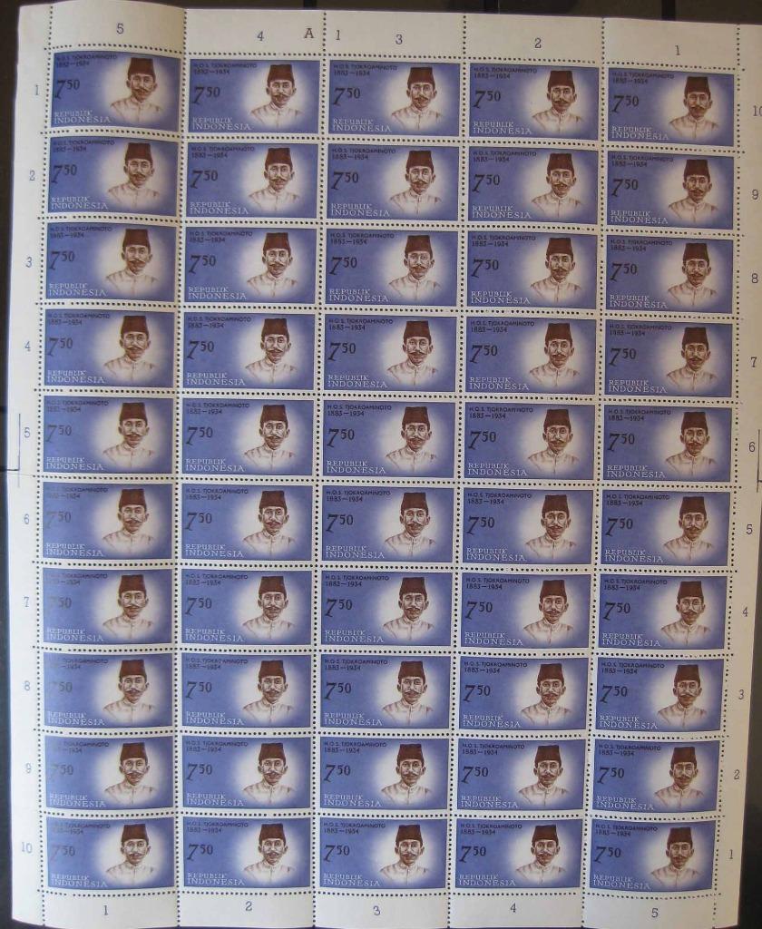 INDONESIE: ZB 373 Vel (50 st) MNH 1962 - Helden Nat. Onafhan, Ophalen of Verzenden, Postfris, Zuidoost-Azië
