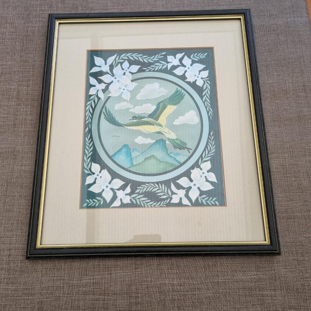 Aquarel van een Paradijsvogel, Ophalen of Verzenden