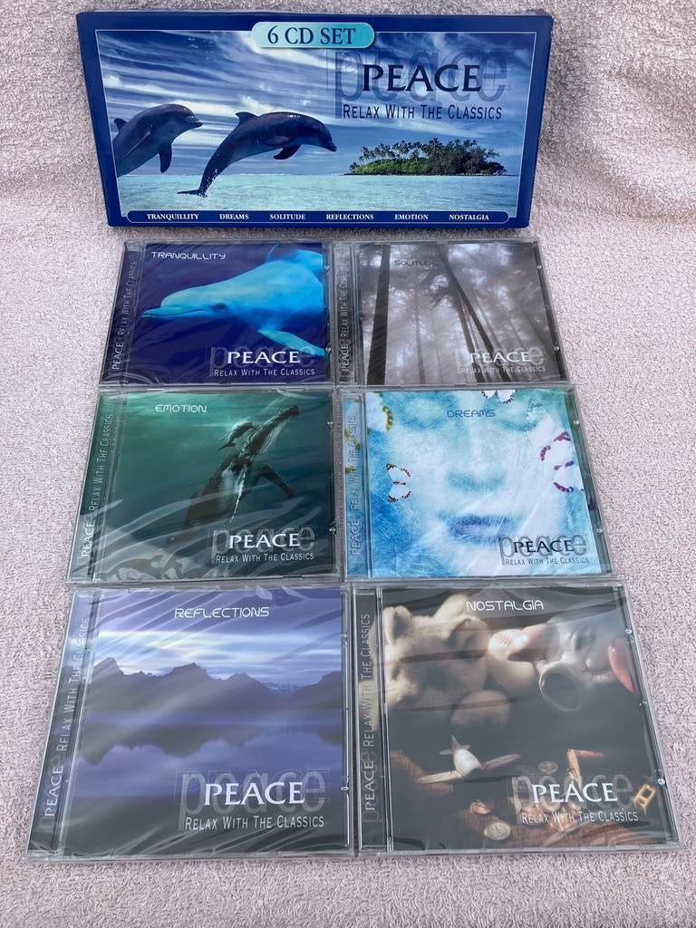 Peace Solitudes / Relax with the classics 6 Cd 1 box / nieuw, Verzenden, Nieuw in verpakking, Muziek instrumentaal, Boxset