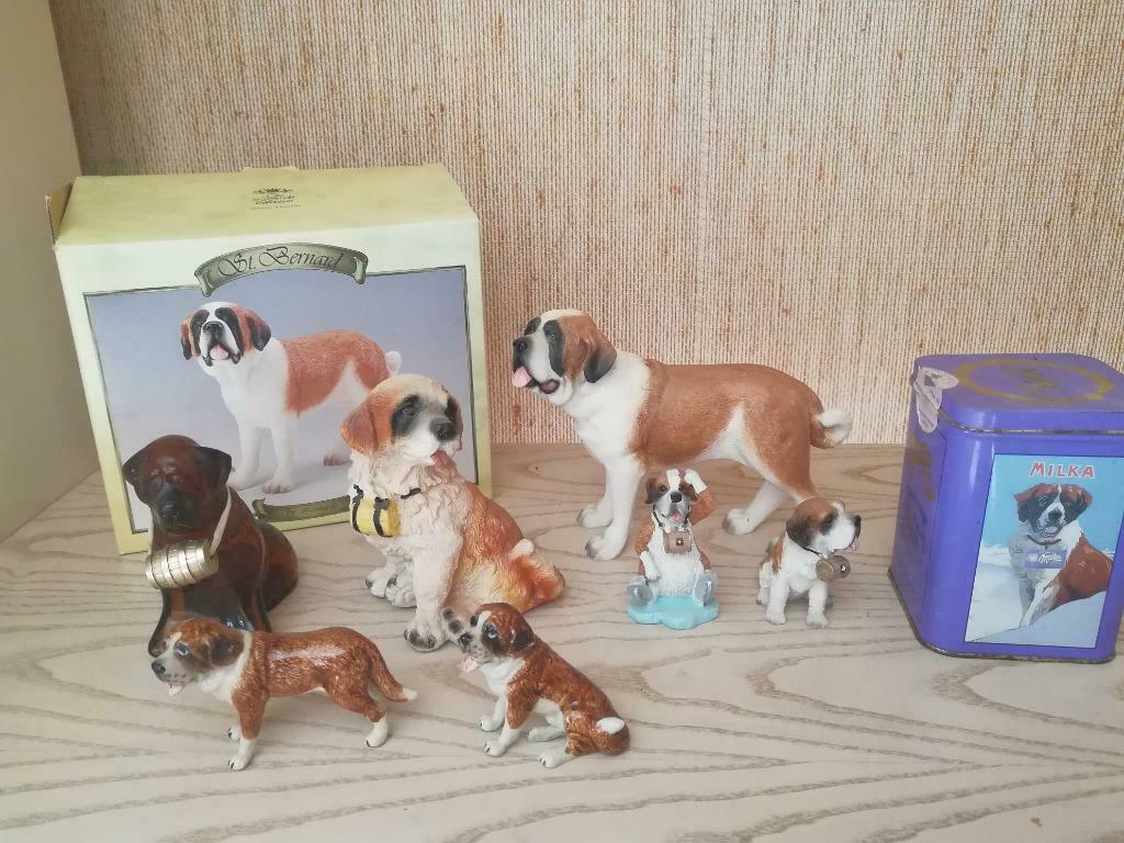 lot - collection saint-bernard, Enlèvement ou Envoi, Comme neuf, Chien ou Chat, Statue ou Figurine