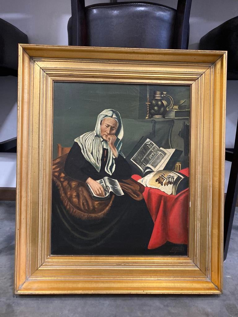 Slapende dame met klosjes, Ophalen