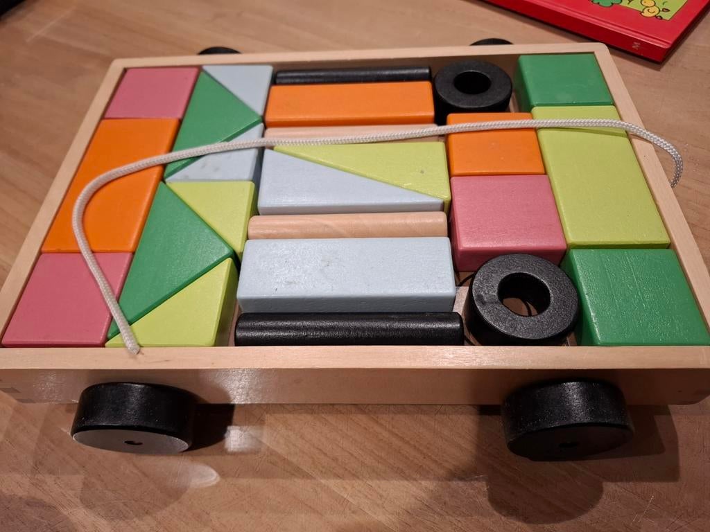 Ikea wagen kar met blokken hout, Ophalen of Verzenden, Zo goed als nieuw