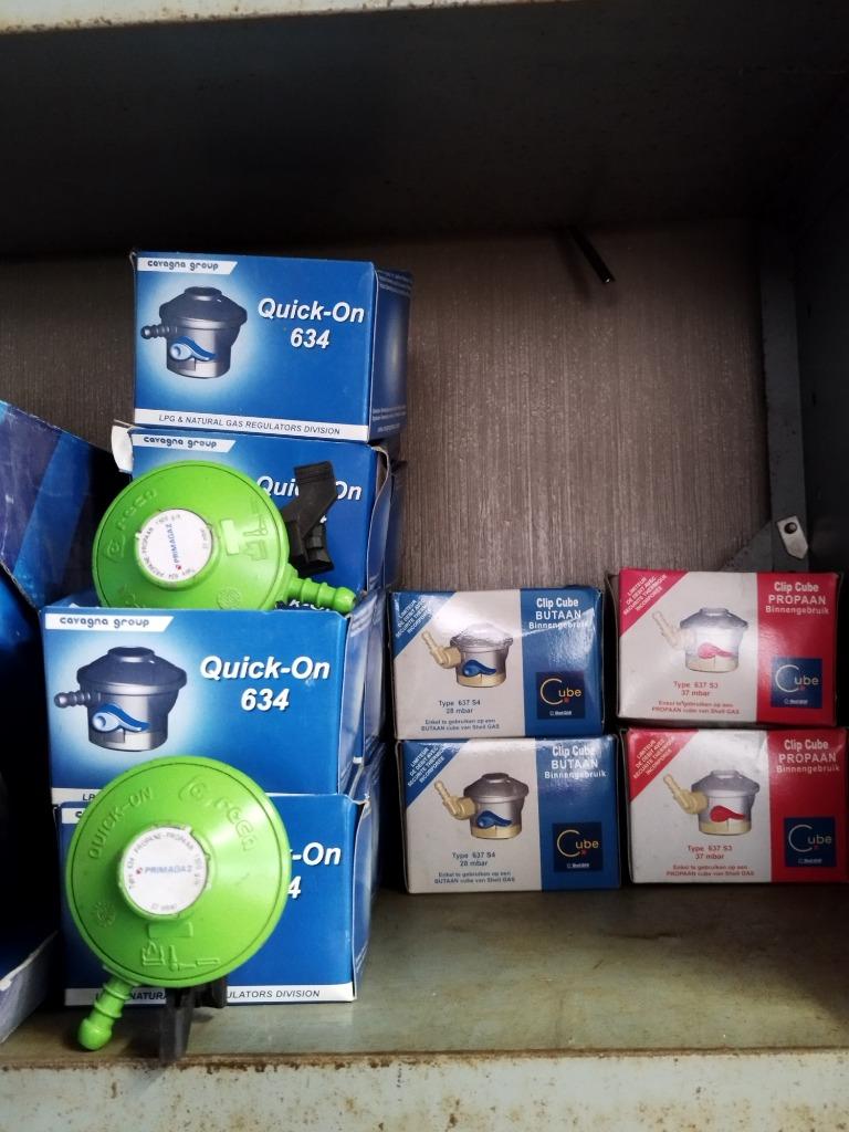 Nieuwe Quick-on propaan ontspanner voor cube gasflessen, Tuin en Terras, Nieuw, Info@timshop.be, Primagaz, Ophalen of Verzenden