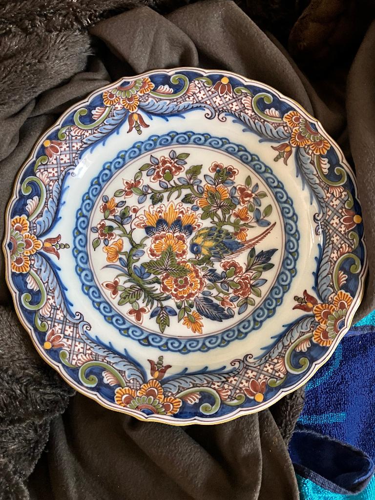 Tichelaar Makkum Aardewerk Bord | diameter 31 cm, Ophalen of Verzenden
