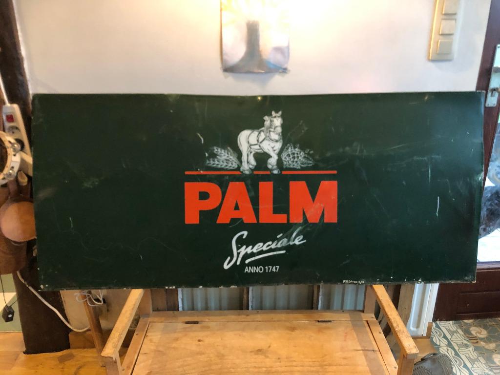 Plaque emaillée PALM en alu, grande dimension, Enlèvement ou Envoi, Utilisé, Panneau publicitaire