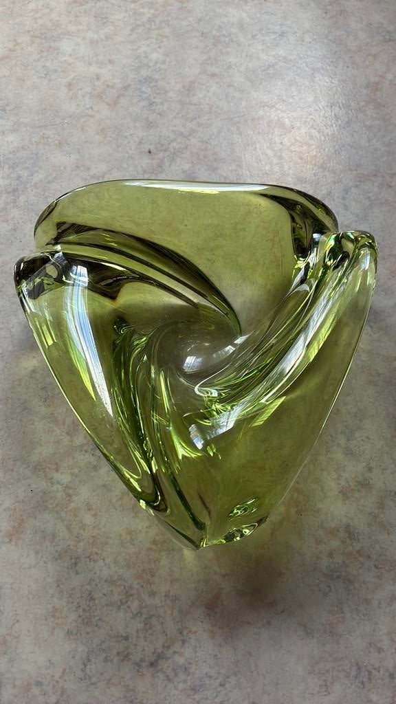 Cendrier en verre vert, Antiquités & Art, Enlèvement ou Envoi