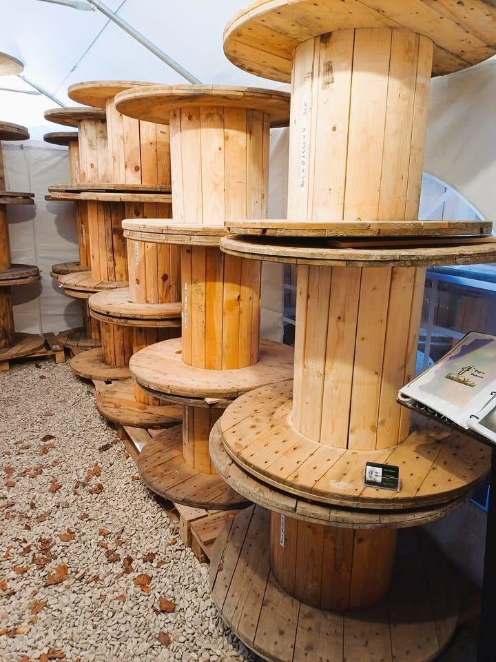 💥Touret de câble en bois 70 à 100cm💥, Jardin & Terrasse, Tay's Touret, Taystouret@gmail.com, Utilisé, Enlèvement ou Envoi