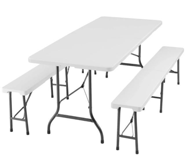 Table de fête avec deux bancs, Enlèvement, Comme neuf