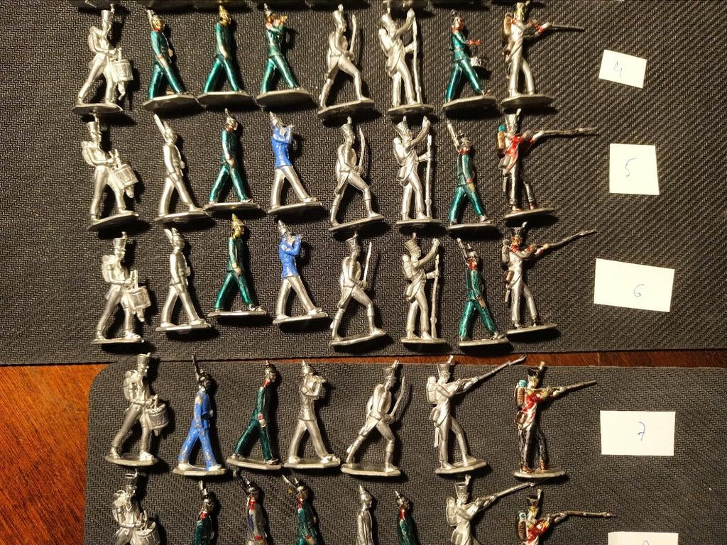 Echte Tinnen soldaatjes vintage tin soldiers, Ophalen of Verzenden, Gebruikt