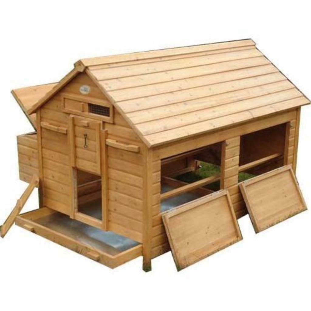 Poulailler GEANT poulailler XXL abri 15 poules poule coq, Envoi, Neuf, Poulailler